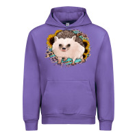 Tulip hedgehog with sunflowers and leopard Urban Hoodie - Jasminsmagicworld