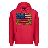 Cardinal american flag and leopard Premium Hoodie - Artiststas
