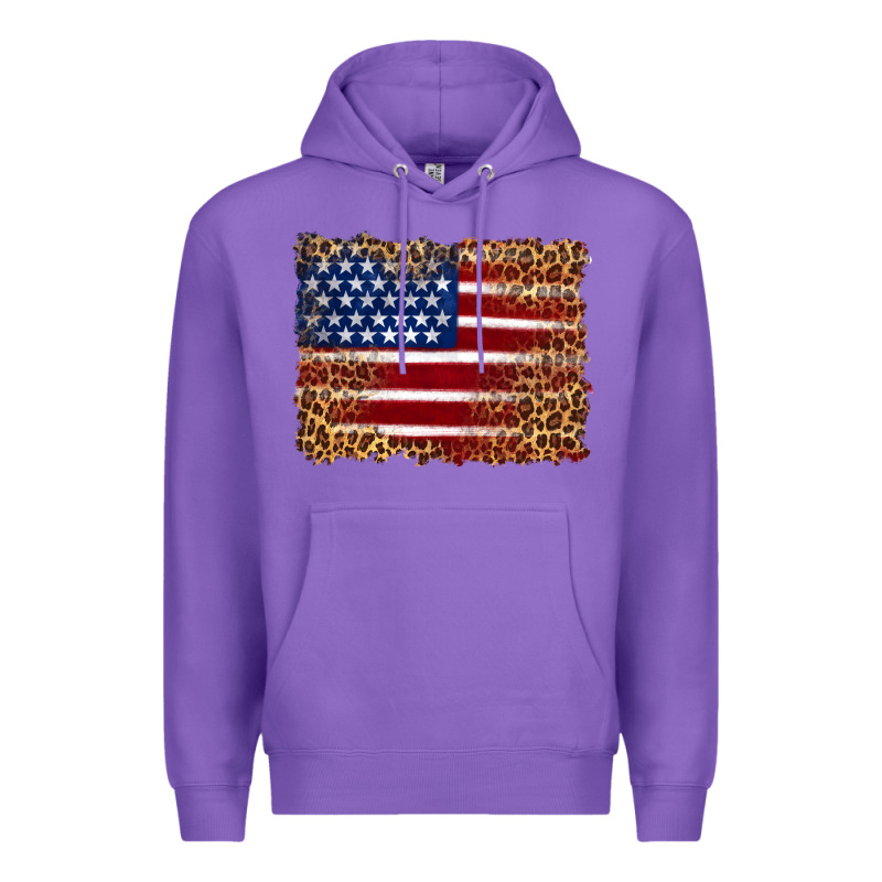 American Flag And Leopard Premium Hoodie by Artiststas | Teevron