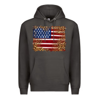Smoke american flag and leopard Premium Hoodie - Artiststas