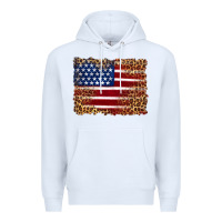 White american flag and leopard Premium Hoodie - Artiststas