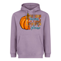 Lavender Autumn leaves and pumpkin please Heavyweight Hoodie - RanaPortraitStore