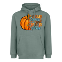Sage Autumn leaves and pumpkin please Heavyweight Hoodie - RanaPortraitStore