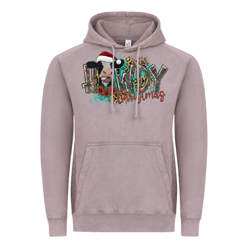 Howdy Christmas Vintage Hoodie by CowhideDigitalArt | Teevron