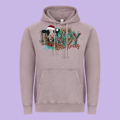 Howdy Christmas Vintage Hoodie Designed By Cowhidedigitalart