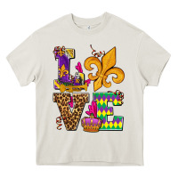 Cream mardi gras love olivia Heavy Core Tee - OliviaCreatesArt