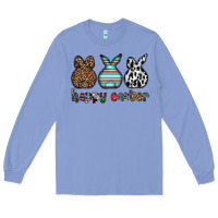 Colony Blue Happy Easter Long Sleeve Tee - CowhideDigitalArt