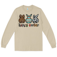 Mushroom Happy Easter Long Sleeve Tee - CowhideDigitalArt