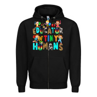 Black Educator of tiny humans Zipper Hoodie - RanaPortraitStore