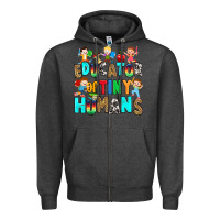 Charcoal Heather Educator of tiny humans Zipper Hoodie - RanaPortraitStore