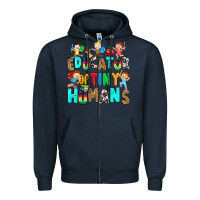 Navy Educator of tiny humans Zipper Hoodie - RanaPortraitStore