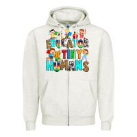 Oatmeal Heather Educator of tiny humans Zipper Hoodie - RanaPortraitStore
