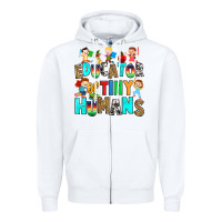 White Educator of tiny humans Zipper Hoodie - RanaPortraitStore