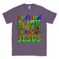 Lavender St. Patrick's I dont need luck i have got Jesus Classic Tee - OliviaCreatesArt