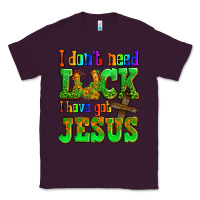 Plum St. Patrick's I dont need luck i have got Jesus Classic Tee - OliviaCreatesArt