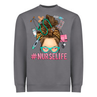 Storm messy bun nurse life Heavyweight Sweatshirt - RanaPortraitStore