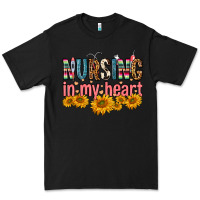 Black Nursing In My Heart Premium Tee - FaDigitalArtStudio