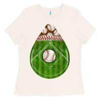 Bone baseball and western roses teardrop Ladies Tee - BundleAndBundleShop