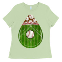 Baseball And Western Roses Teardrop Ladies Tee | Teevron