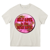 Cream self love is the best love olivia Heavy Core Tee - OliviaCreatesArt