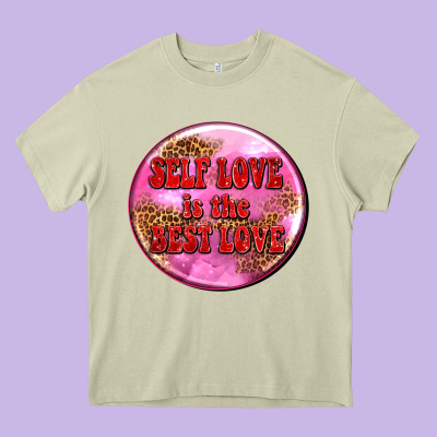 Self Love Is The Best Love Olivia Heavy Core Tee Designed By Oliviacreatesart