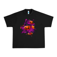 Black halloween pumpkin patch  3 Urban Heavy Tee - BundleAndBundleShop