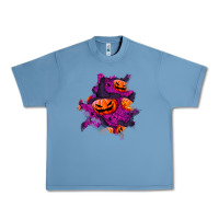 Pebble Blue halloween pumpkin patch  3 Urban Heavy Tee - BundleAndBundleShop