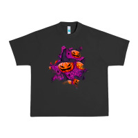 Pigment Black halloween pumpkin patch  3 Urban Heavy Tee - BundleAndBundleShop
