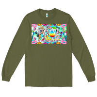 Army Green The Pool Is My Happy Place Long Sleeve Tee - CowhideDigitalArt
