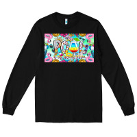 Black The Pool Is My Happy Place Long Sleeve Tee - CowhideDigitalArt