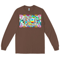 Chestnut The Pool Is My Happy Place Long Sleeve Tee - CowhideDigitalArt