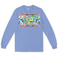 Colony Blue The Pool Is My Happy Place Long Sleeve Tee - CowhideDigitalArt