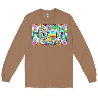 Toasted Coconut The Pool Is My Happy Place Long Sleeve Tee - CowhideDigitalArt