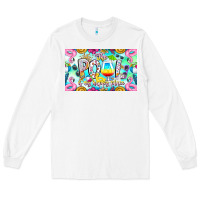 White The Pool Is My Happy Place Long Sleeve Tee - CowhideDigitalArt