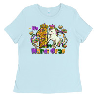 Baby Blue my first mardi gras unicorn Ladies Tee - FaDigitalArtStudio