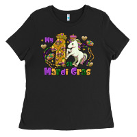 Black my first mardi gras unicorn Ladies Tee - FaDigitalArtStudio