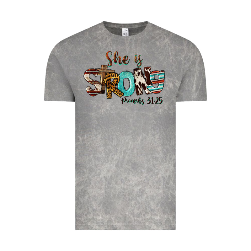 She Is Strong Proverbs 31 25 Vintage Tee by FaDigitalArtStudio | Teevron