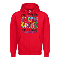 Red I'm ready for fifth grade but is it ready for me Zipper Hoodie - RanaPortraitStore