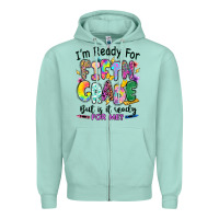 Seafoam I'm ready for fifth grade but is it ready for me Zipper Hoodie - RanaPortraitStore