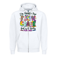 White I'm ready for fifth grade but is it ready for me Zipper Hoodie - RanaPortraitStore