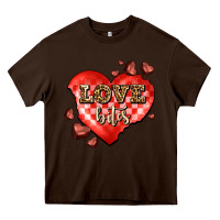 Chocolate Brown love bites olivia Heavy Core Tee - OliviaCreatesArt
