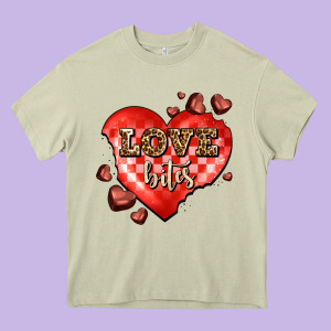 Love Bites Olivia Heavy Core Tee Designed By Oliviacreatesart