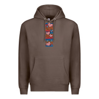 Coffee usa flag and cross penwraps Premium Hoodie - Artiststas