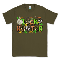 Army Green Lucky hunter St. Patrick's Day Classic Tee - OliviaCreatesArt