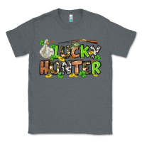 Charcoal Heather Lucky hunter St. Patrick's Day Classic Tee - OliviaCreatesArt