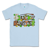 Dusty Blue Lucky hunter St. Patrick's Day Classic Tee - OliviaCreatesArt