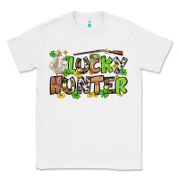 White Lucky hunter St. Patrick's Day Classic Tee - OliviaCreatesArt