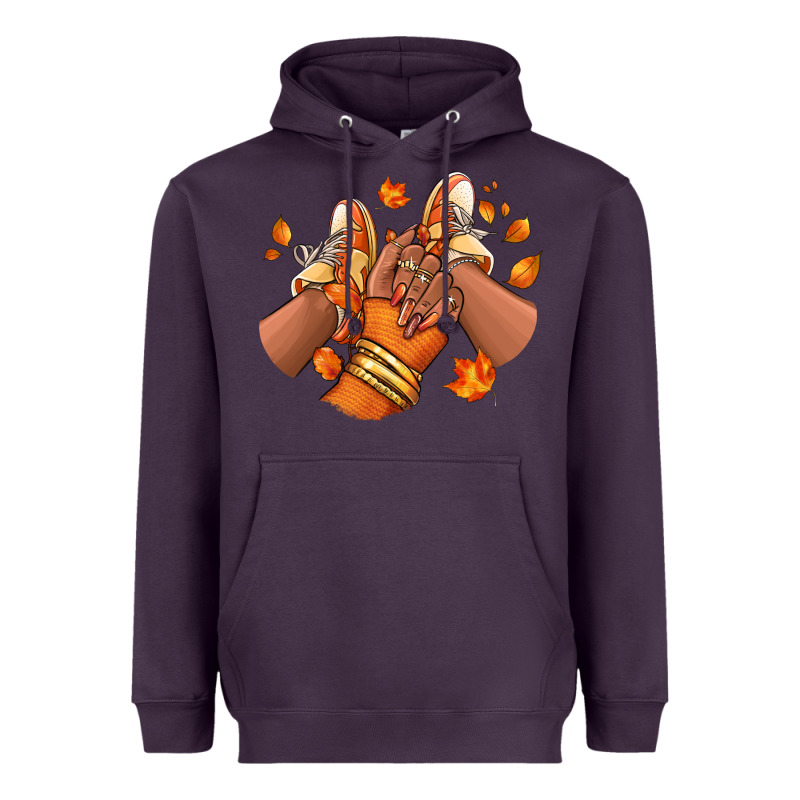 Black Girl Fall Sneakers Heavyweight Hoodie by RanaPortraitStore | Teevron