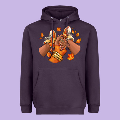 Black Girl Fall Sneakers Heavyweight Hoodie Designed By Ranaportraitstore