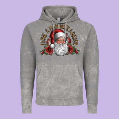 I Love A Man With A Bearo Vintage Hoodie Designed By Cowhidedigitalart